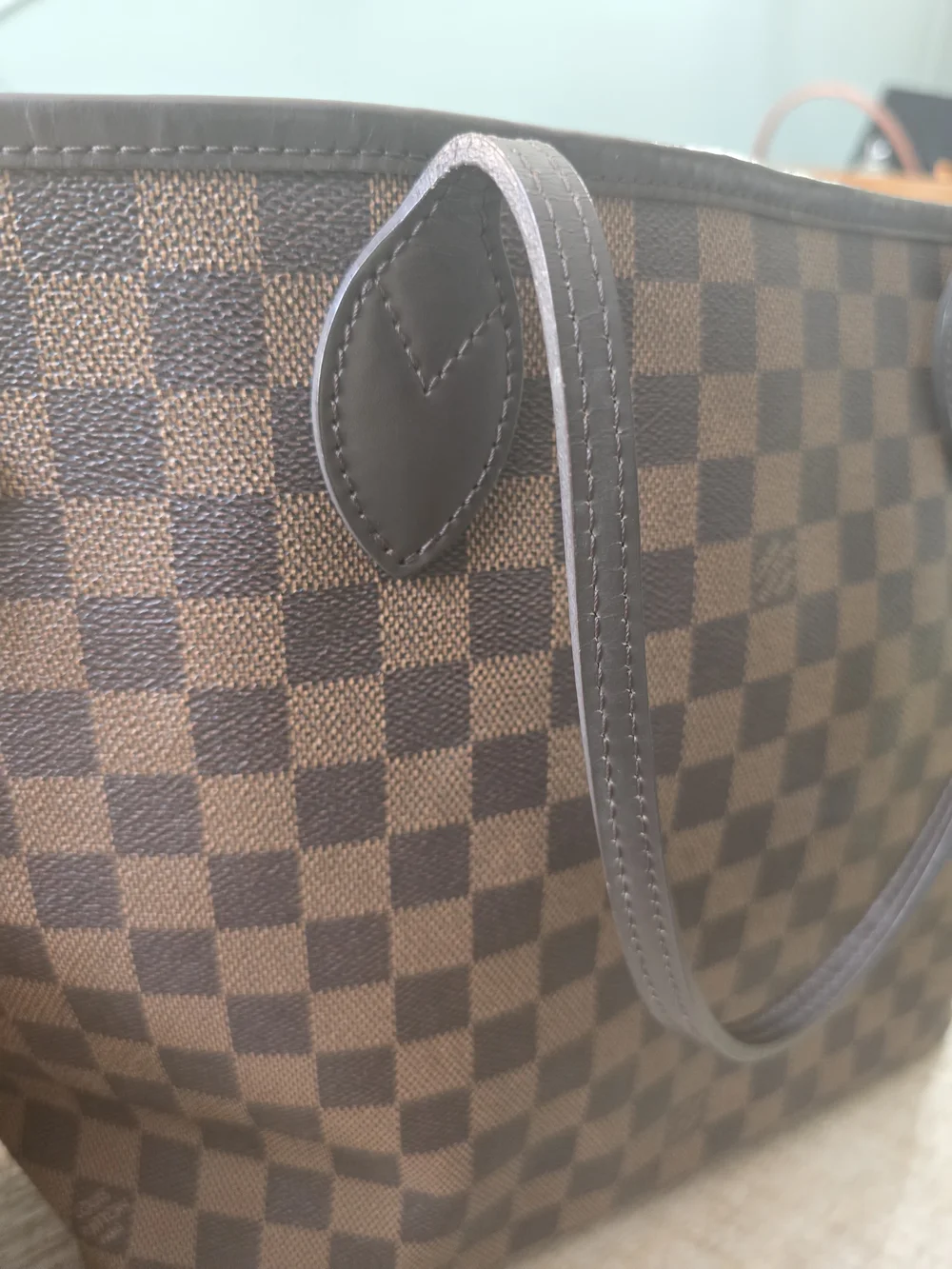 Louis Vuitton Brown and Dark Brown Checkered Tote